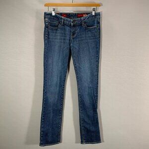 Express X2 Jeans Women 6L Skinny Medium Wash Cotton Stretch  Embroidered Pockets